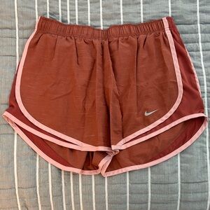 Nike Women's Athletic Shorts in Rust and Pink